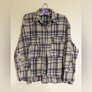 Zara Flannel Plaid Cotton Shirt Jacket Size Small